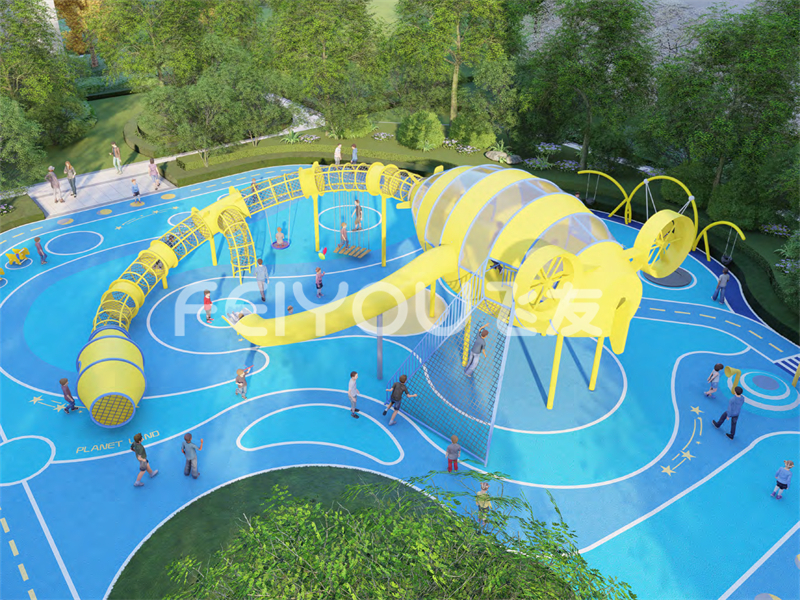 飞艇主题儿童游乐设施
